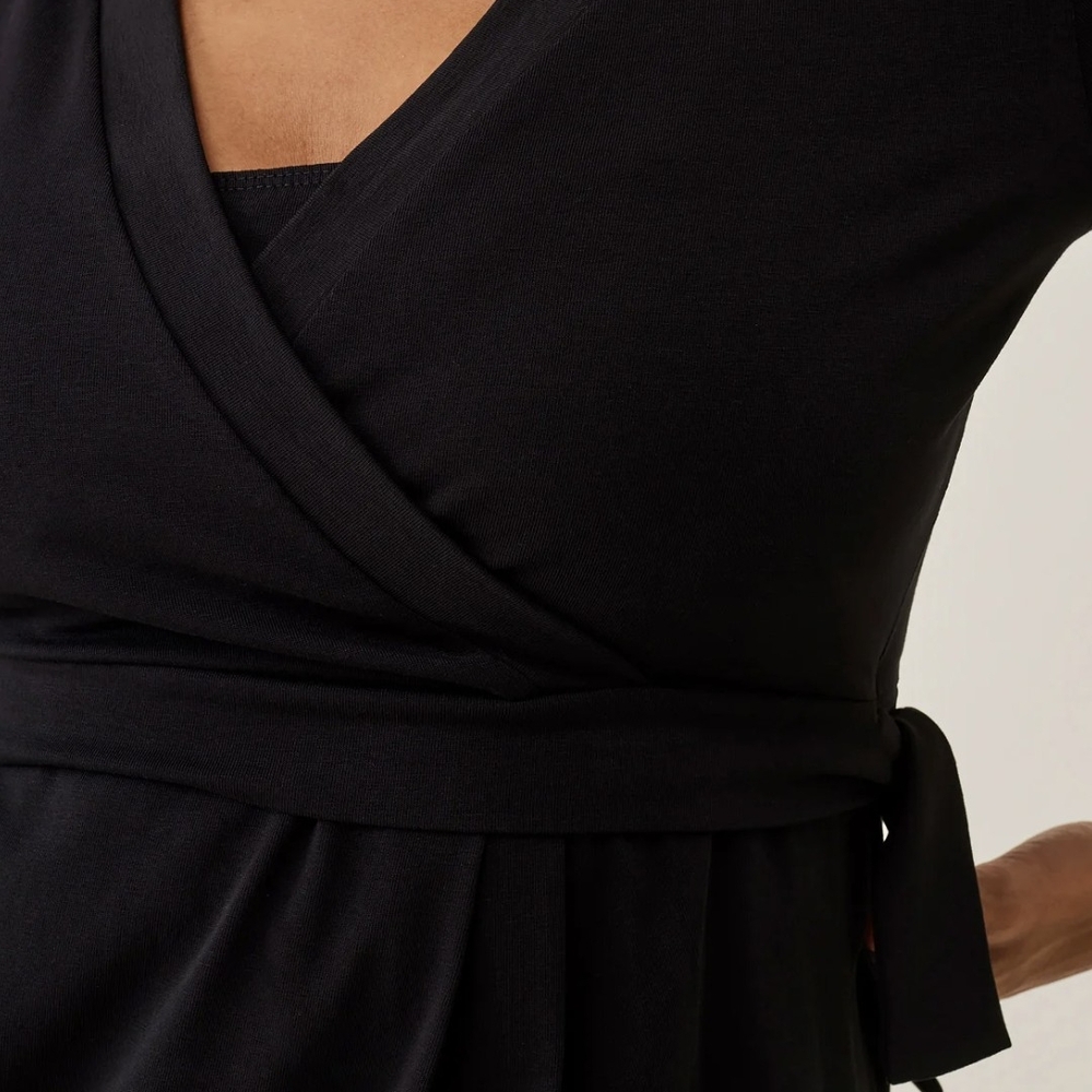 Boob Design Elegant Black Wrap Jumpsuit - Picture 5 of 10